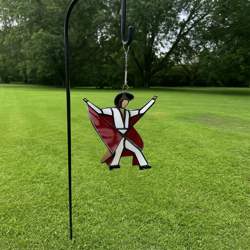 🌈"The Dancer" Hand-Painted Stained Glass Artwork 🌈