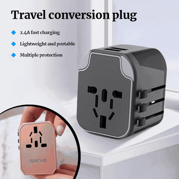 Travel adapter plugs are suitable for use in many countries around the world