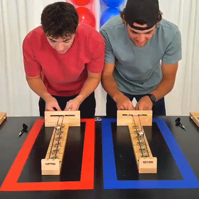 🎮 Interactive Double Challenge Set: Flip Gymnastics Machine + Clamping Stick Tabletop Challenge Game