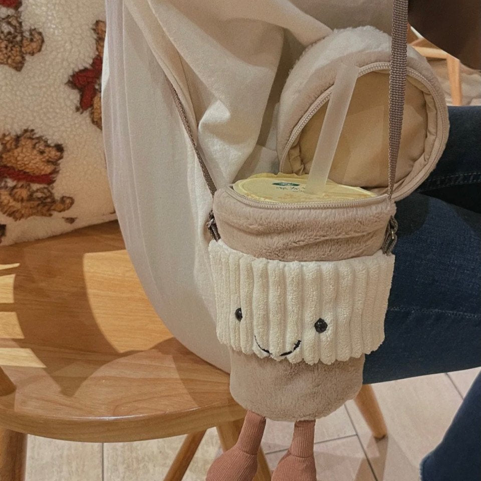 Cute milk tea cup sleeve crossbody bag
