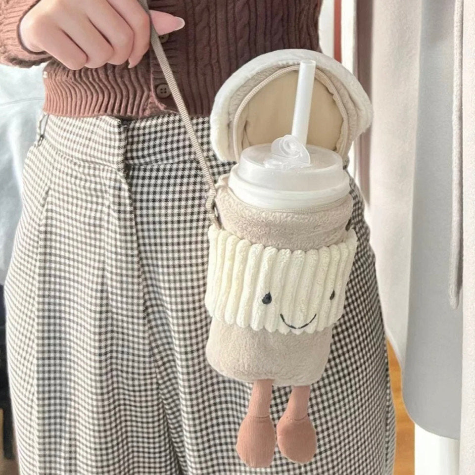 Cute milk tea cup sleeve crossbody bag