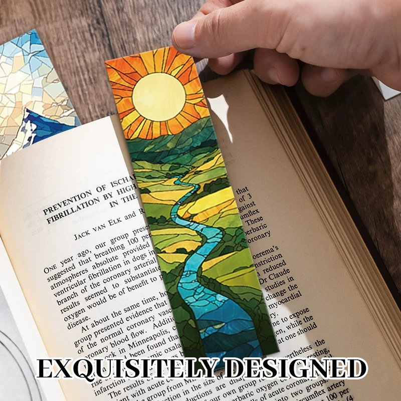 🌸 Stained Glass Floral Bookmarks Set（30 pcs）