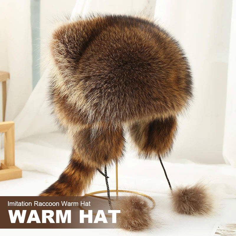 Imitation Raccoon Warm Hat