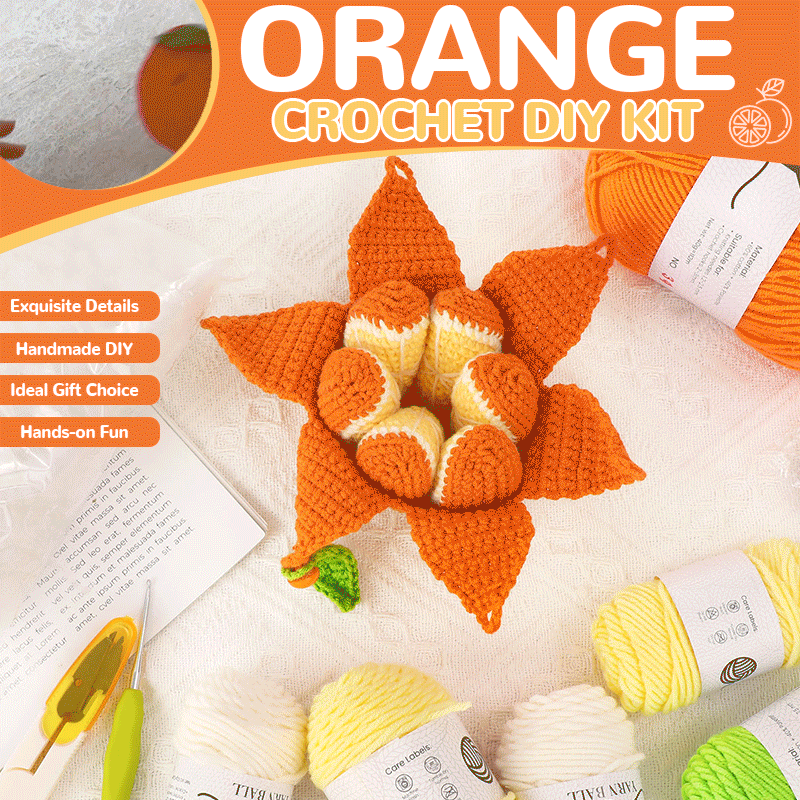 Orange Crochet DIY Kit 🍊🧶