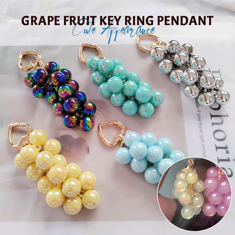 Grape fruit key ring pendant