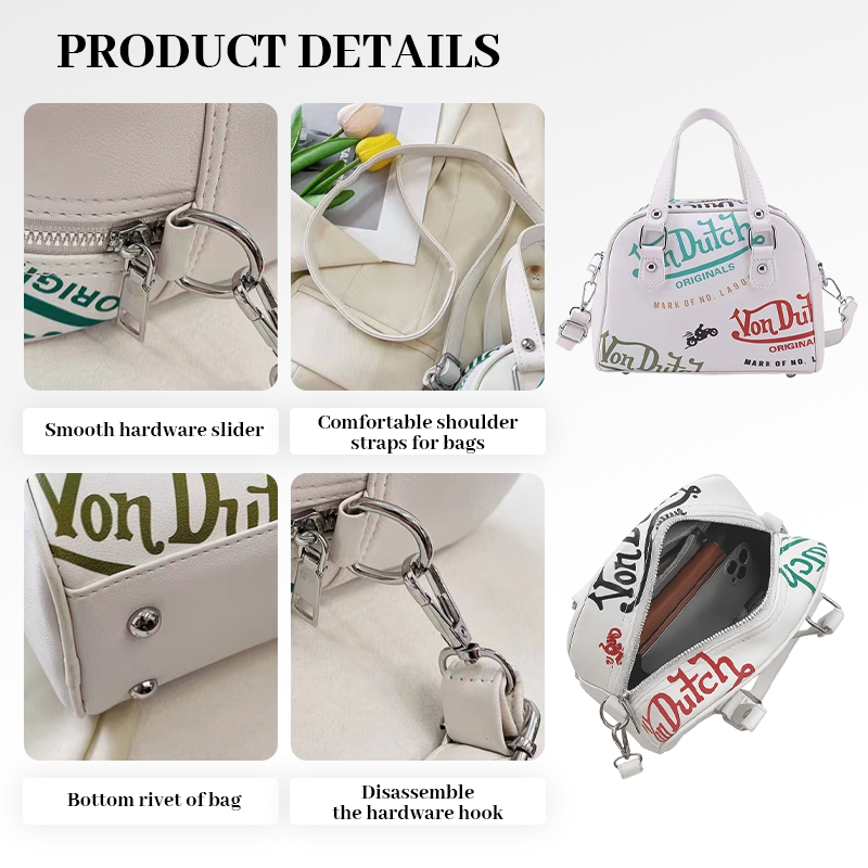 👜 Retro Graffiti Crossbody Bag