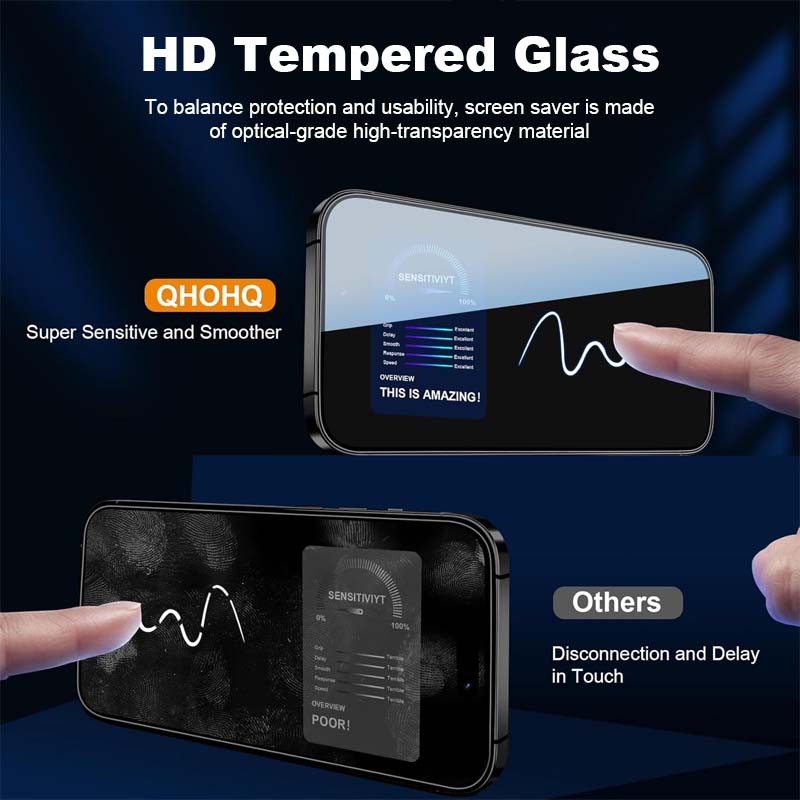 High-definition tempered glass screen protector for Apple 17promax mobile phone