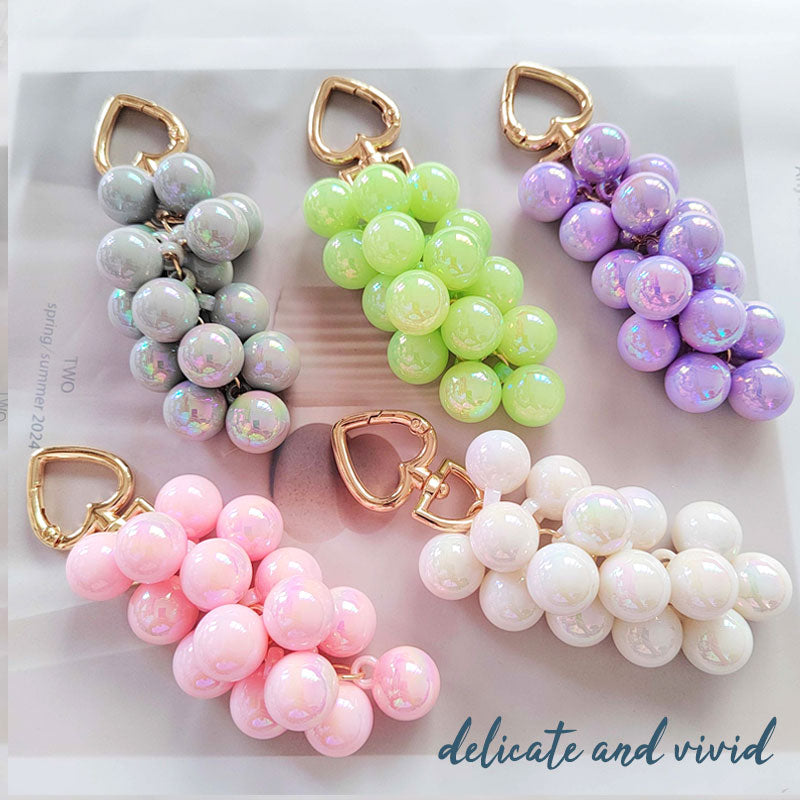 Grape fruit key ring pendant
