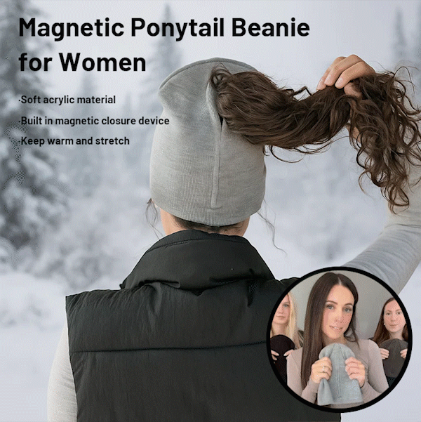 🧣Magnetic Ponytail Beanie for Women