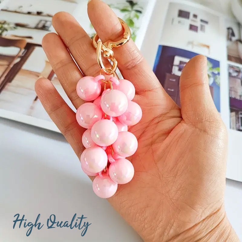 Grape fruit key ring pendant