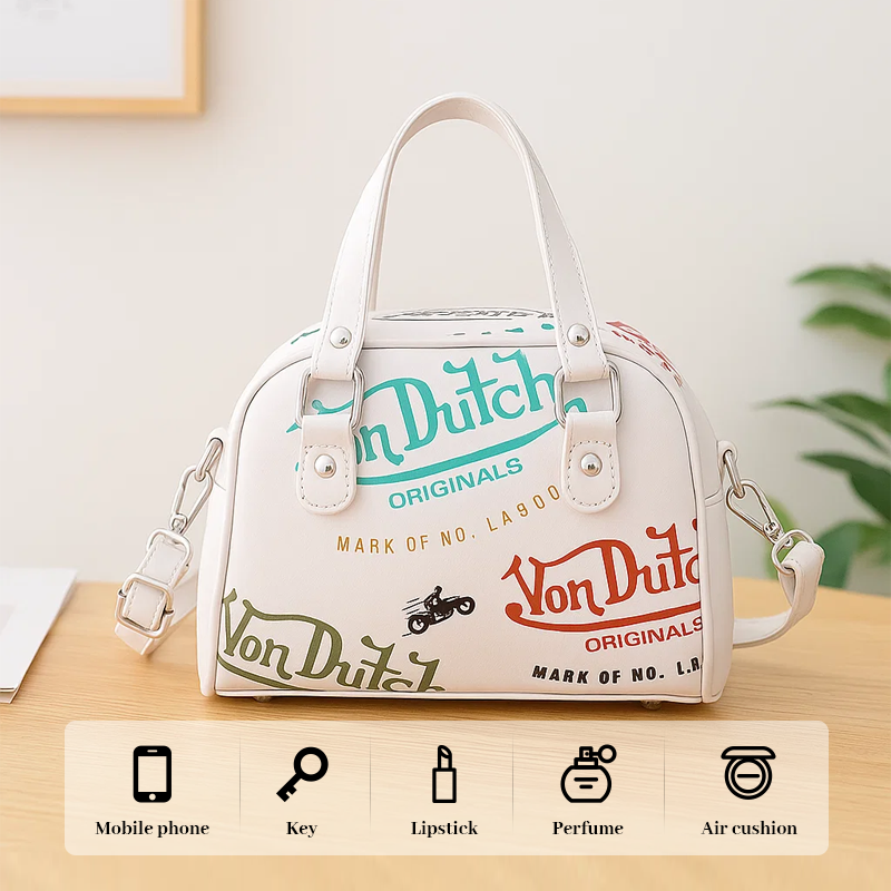 👜 Retro Graffiti Crossbody Bag