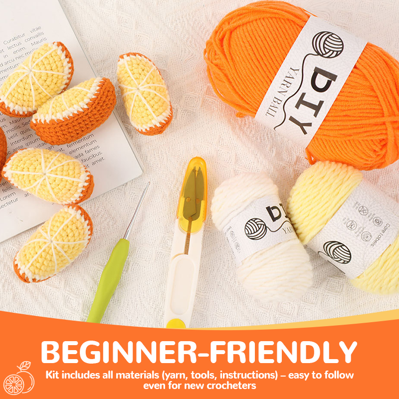 Orange Crochet DIY Kit 🍊🧶