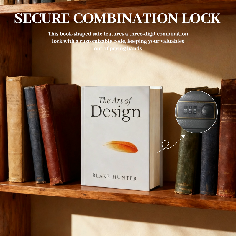 📘 Real Paper Diversion Book Safe with Combination Lock