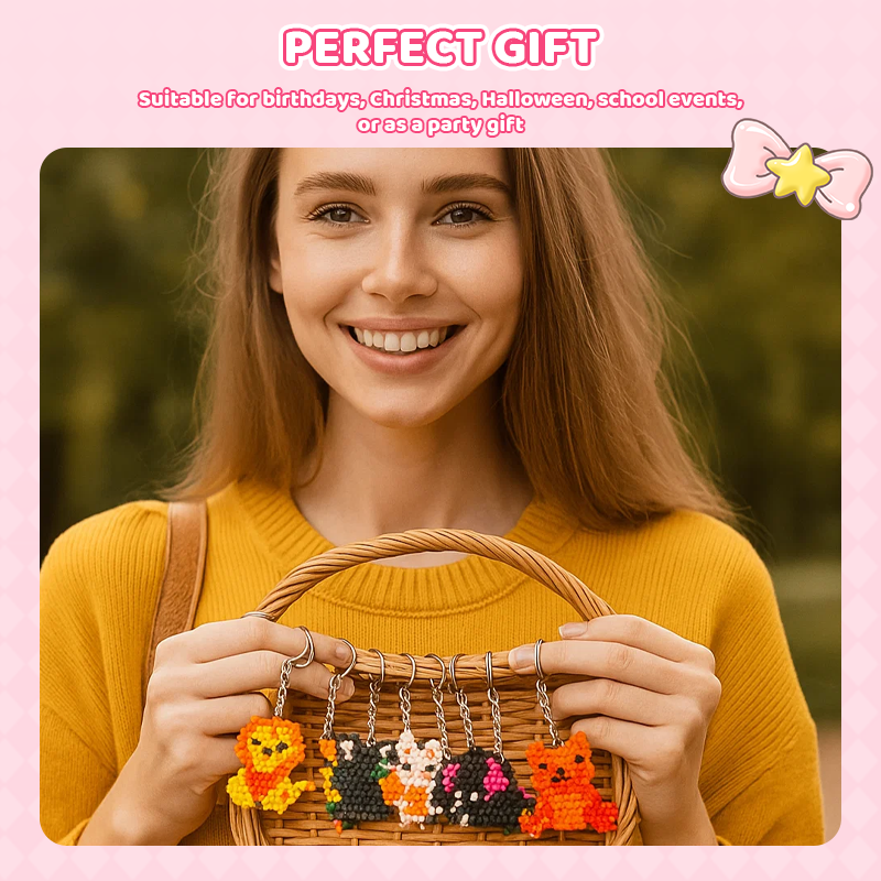 🦊 Animal Bead Keychain Kit