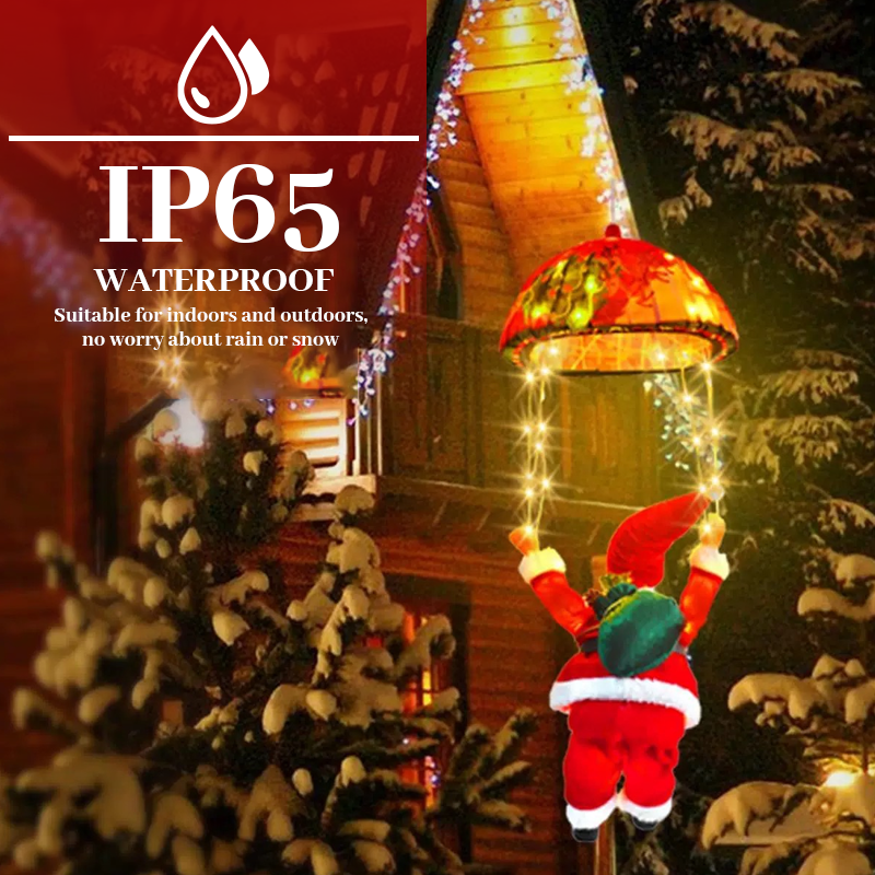 Santa Claus Parachute Christmas Lights