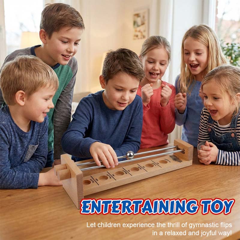 🎮 Interactive Double Challenge Set: Flip Gymnastics Machine + Clamping Stick Tabletop Challenge Game
