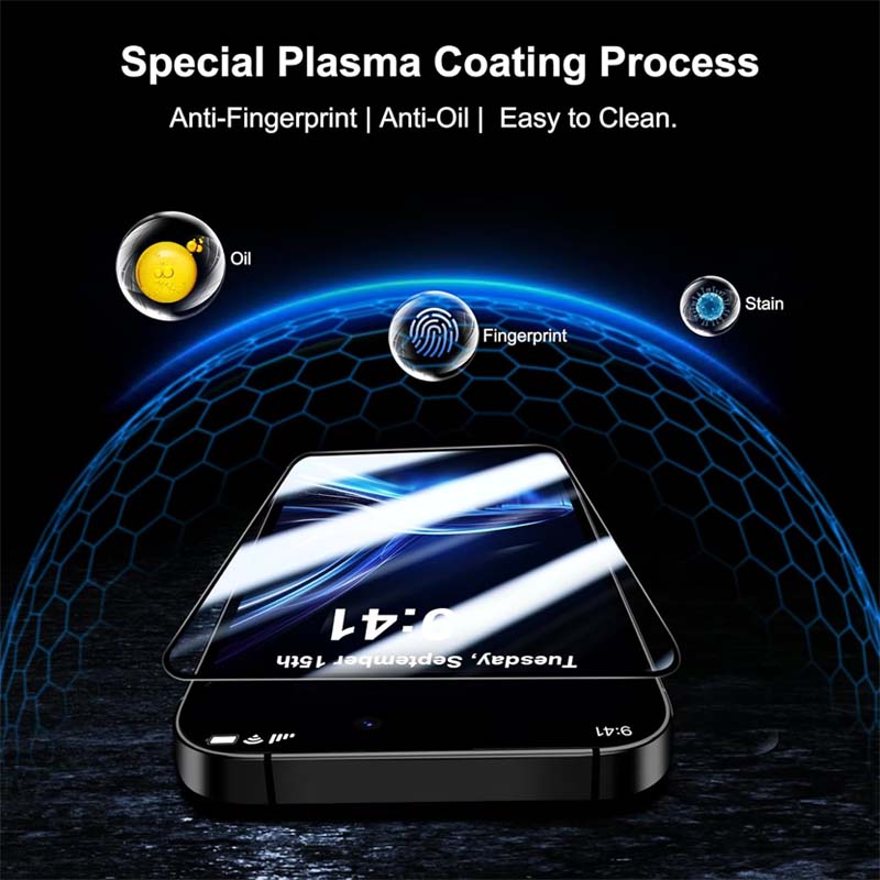 High-definition tempered glass screen protector for Apple 17promax mobile phone