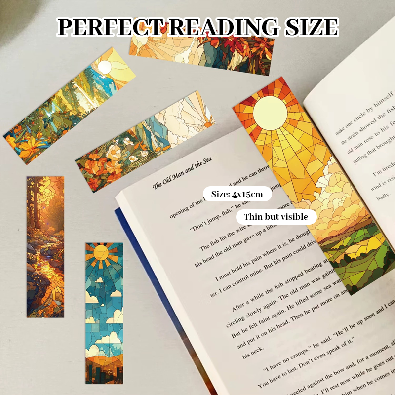 🌸 Stained Glass Floral Bookmarks Set（30 pcs）