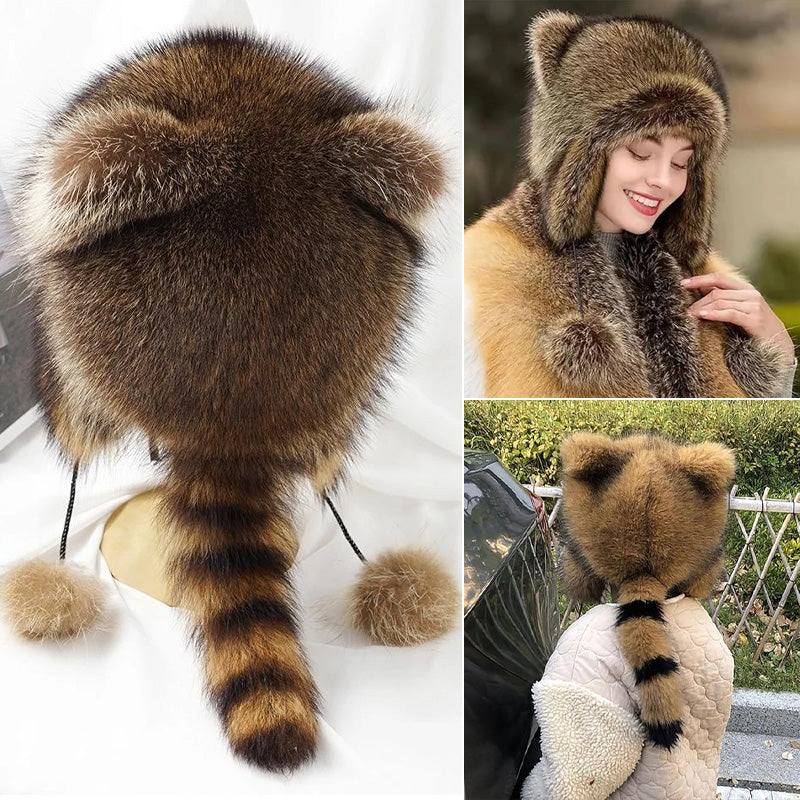 Imitation Raccoon Warm Hat