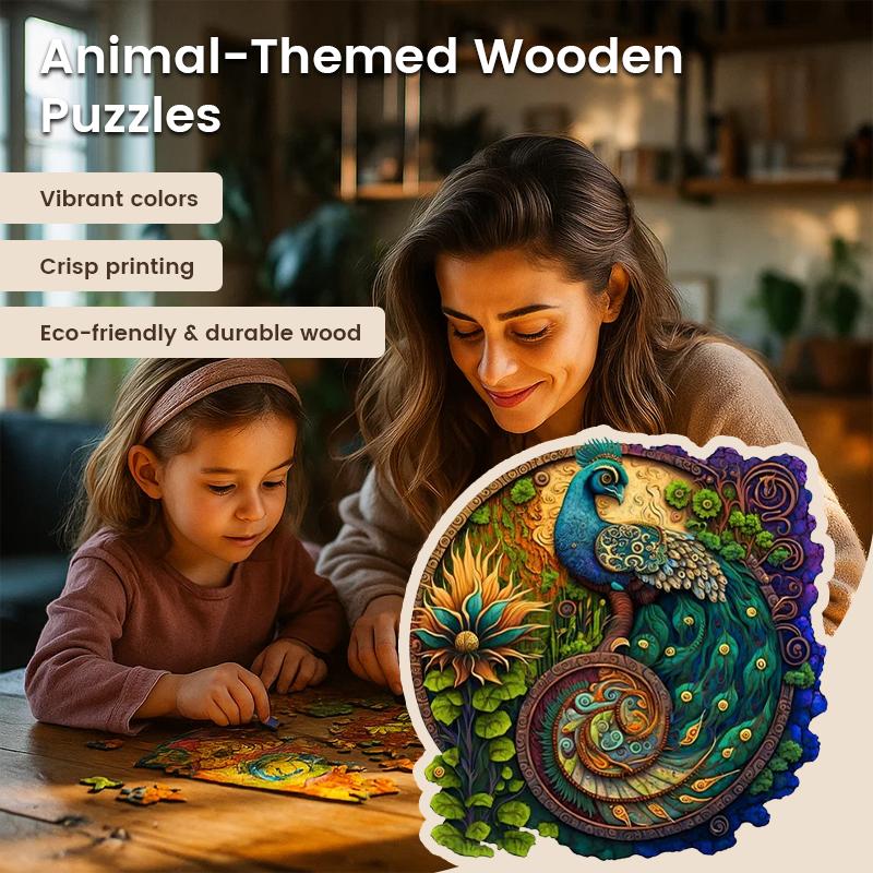 Unique Animal-Shaped Wooden Puzzle