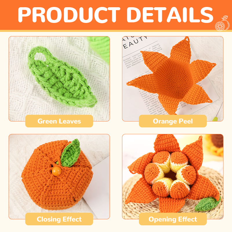 Orange Crochet DIY Kit 🍊🧶