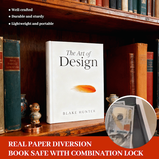 📘 Real Paper Diversion Book Safe with Combination Lock
