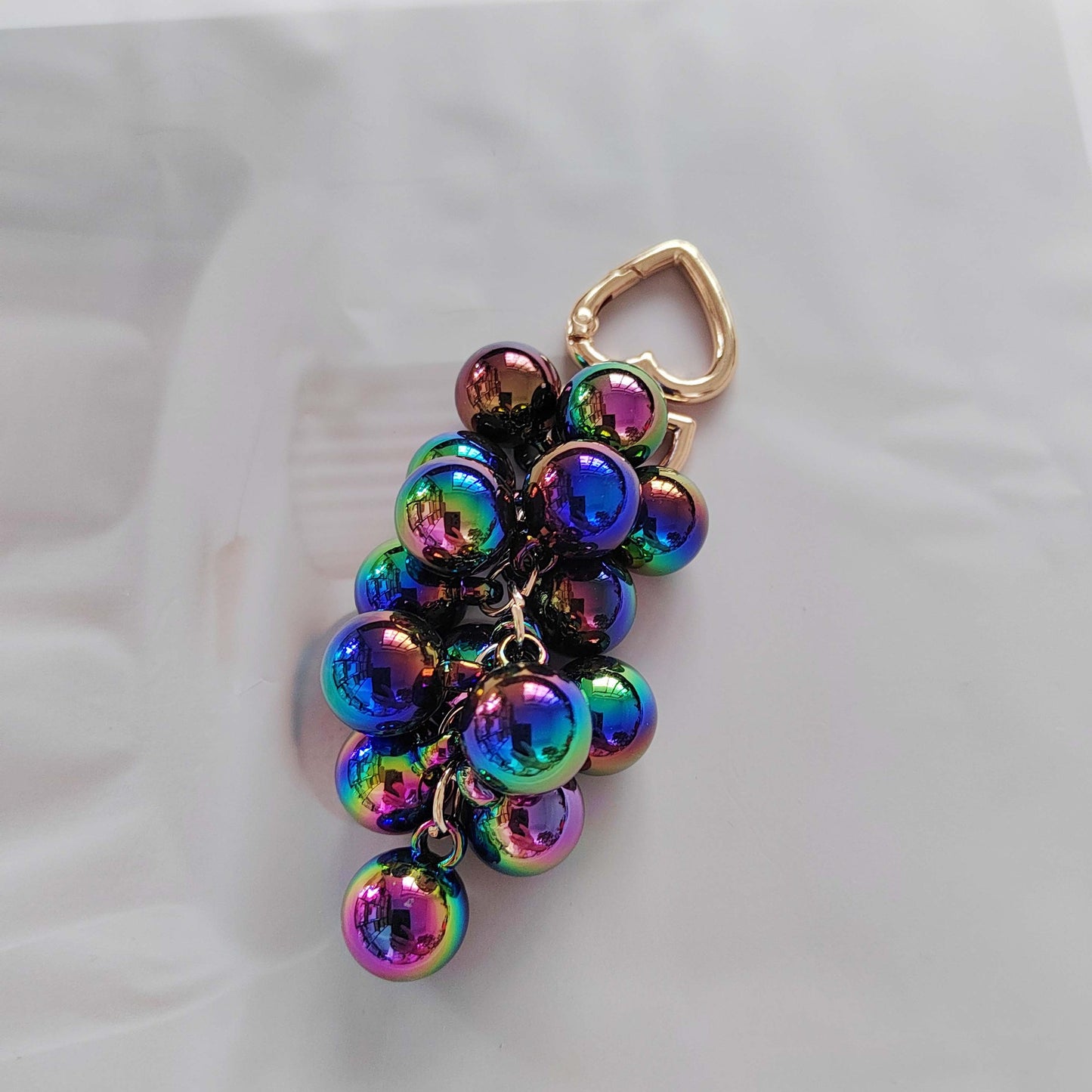 Grape fruit key ring pendant